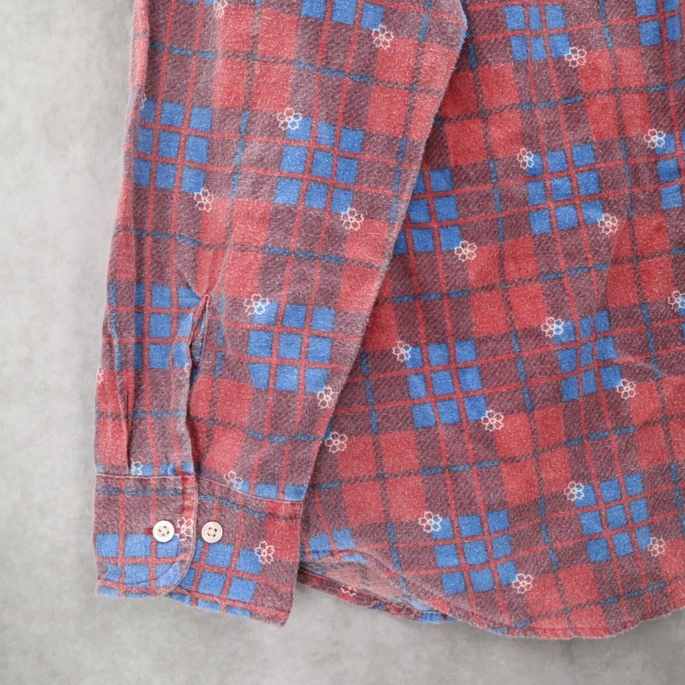 American Sweetheart Red Plaid Flannel Button Up Long Sleeve VTG Western Shirt XL - Picture 8 of 10